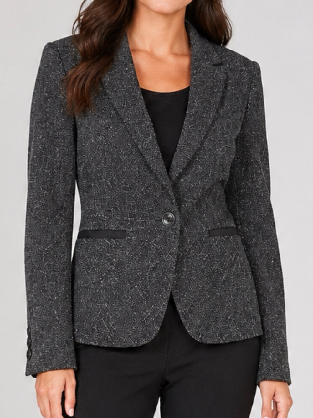 The Limited Collection Black Tweed Blazer Size S
